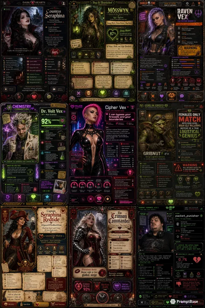 Villain Dating Profile Generator