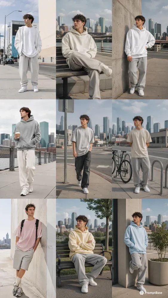 Oversized Tshirt And Hoodie Mockups