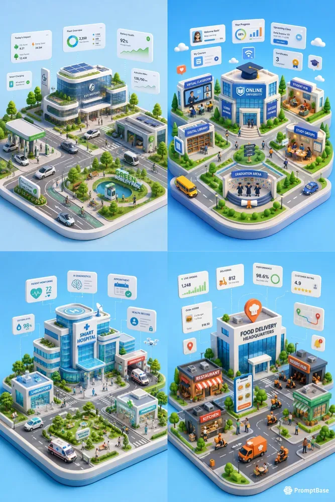 Miniature Brand Ecosystem Dioramas
