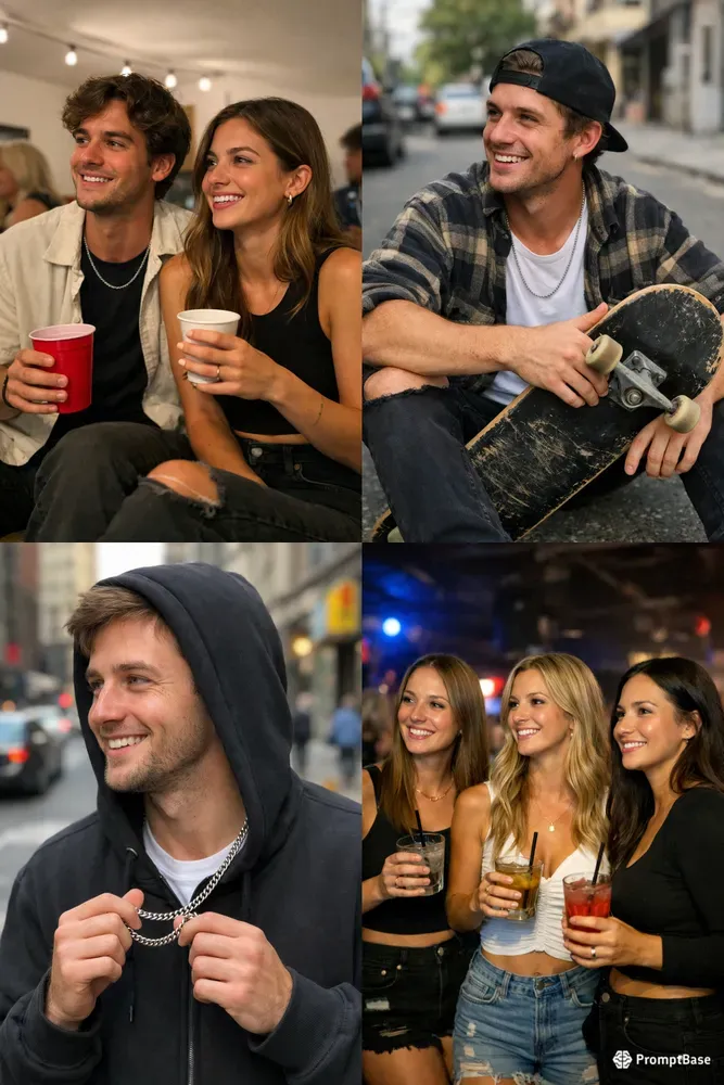 Candid Smartphone Cafe Influencer Photos