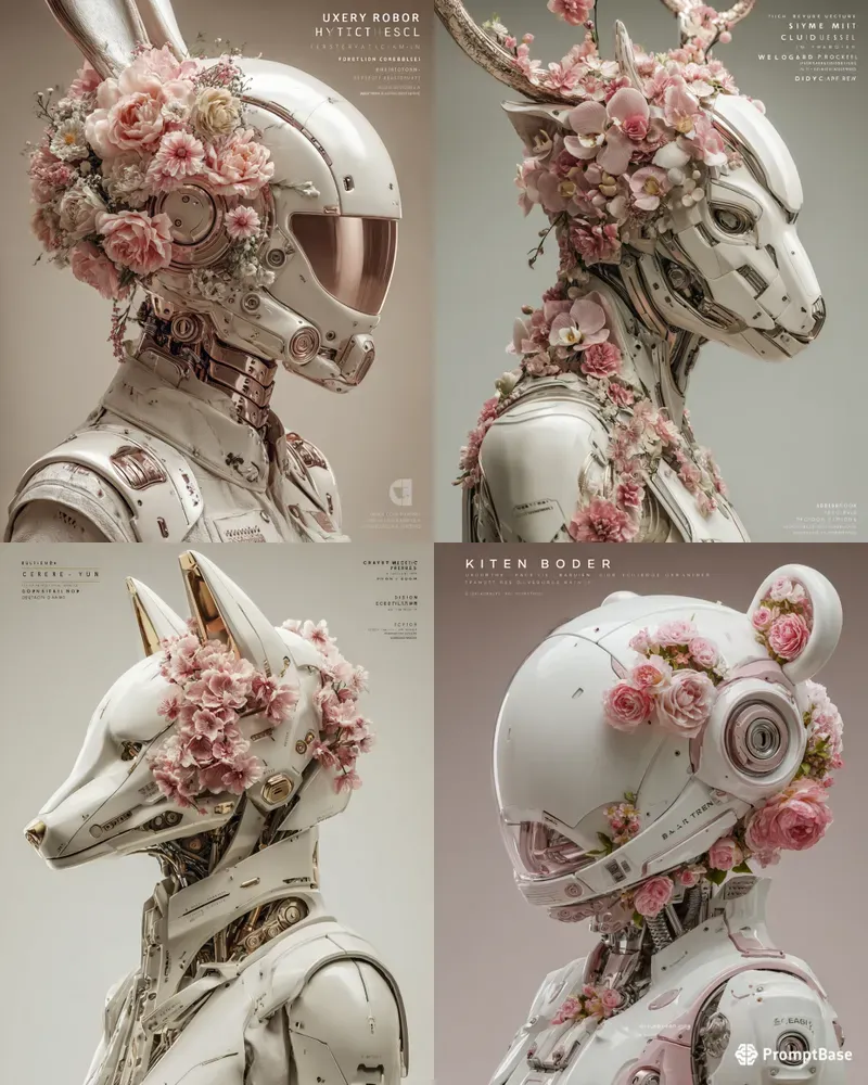 Cyber Floral Fashiontech Portraits