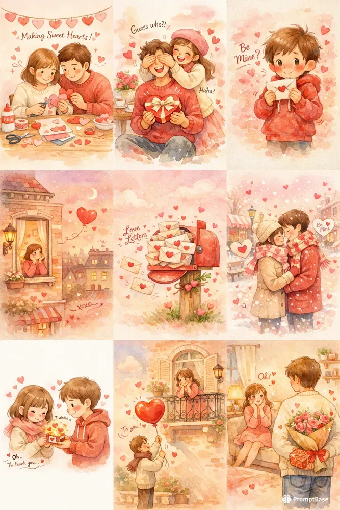 Valentine Love Illustrations