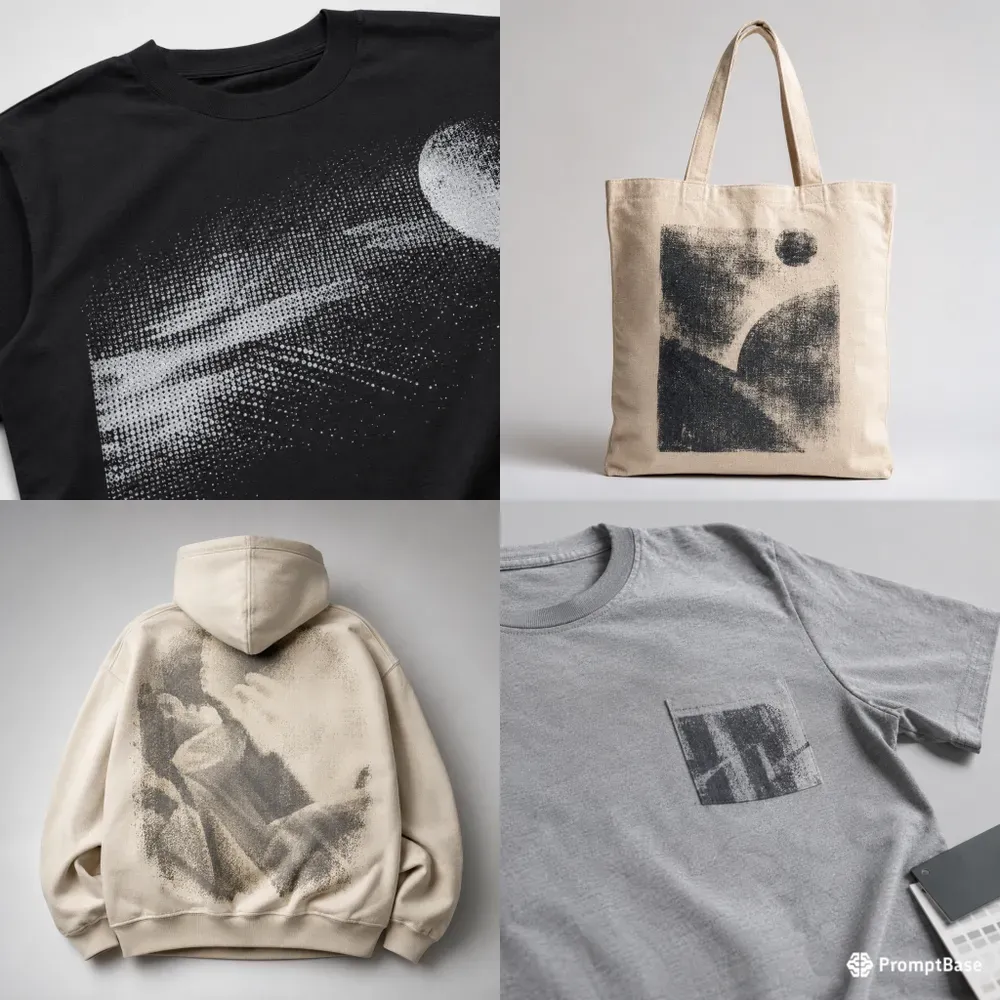 Halftone Merch Mockup Photo Builders