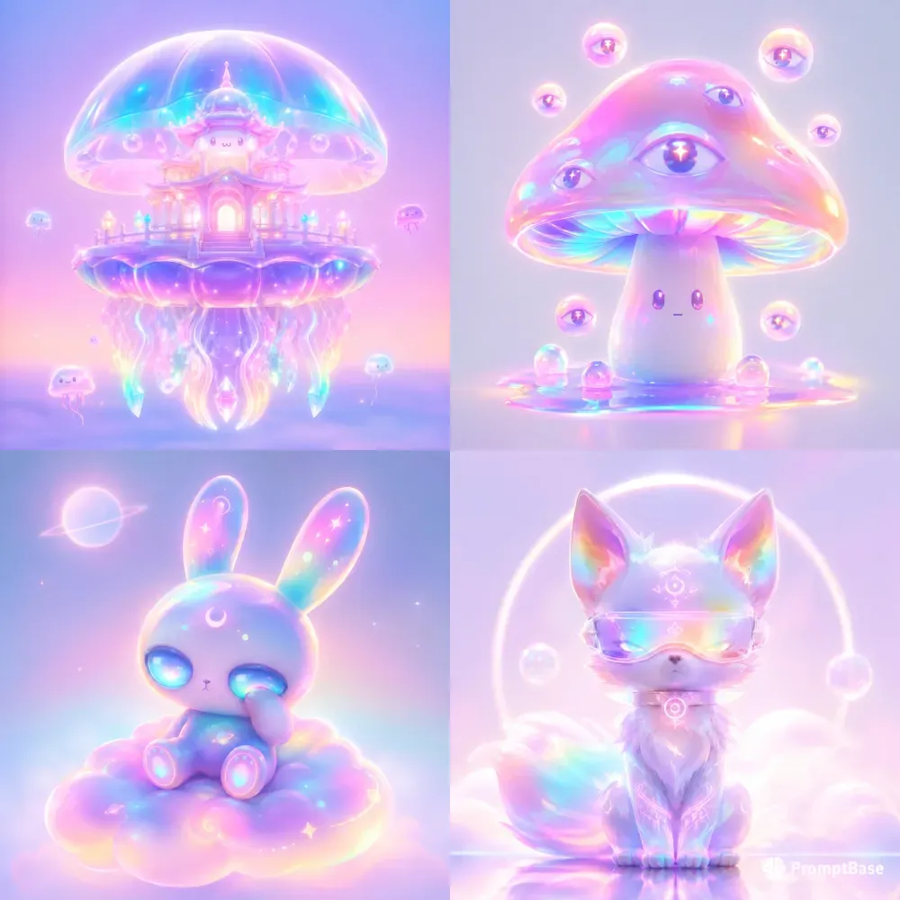 Pastel Neon Dreamcore Style