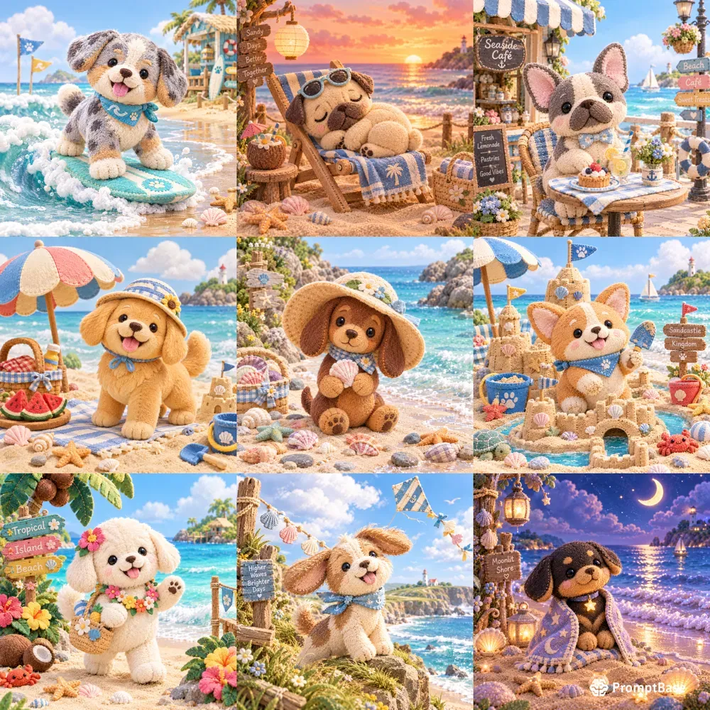 Cute Summer Dog Plushies