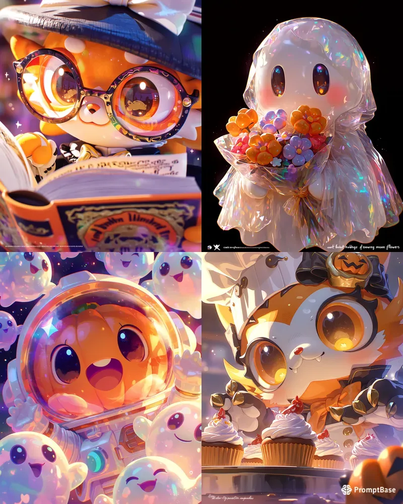 Stylized 3D Halloween Characters