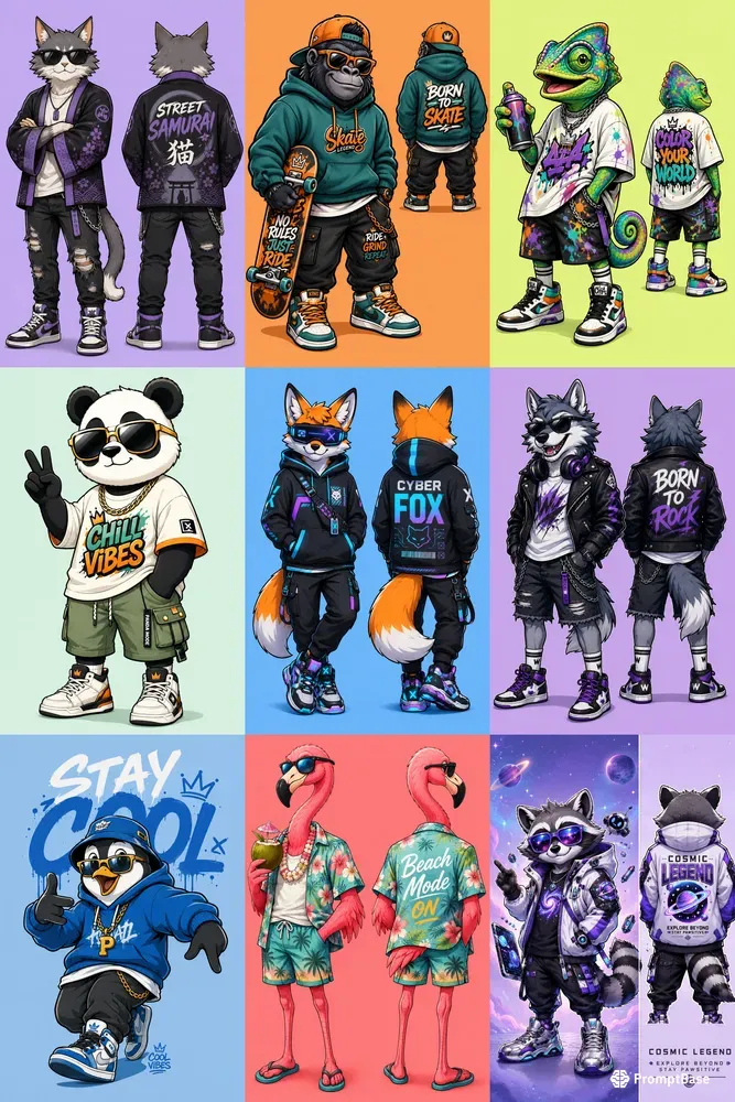 Cool Cartoon Street Mascots