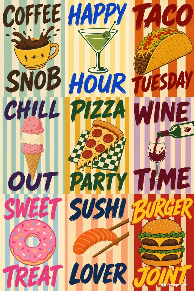 Retro Pop Art Kitchen Posters