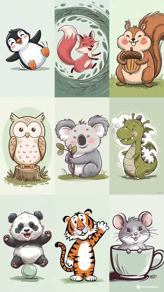 Whimsical Cute Animal Poses Packs