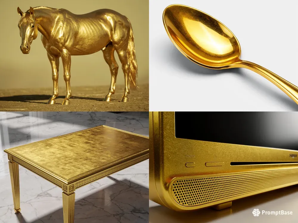 Texture Golden Plated Surfaces