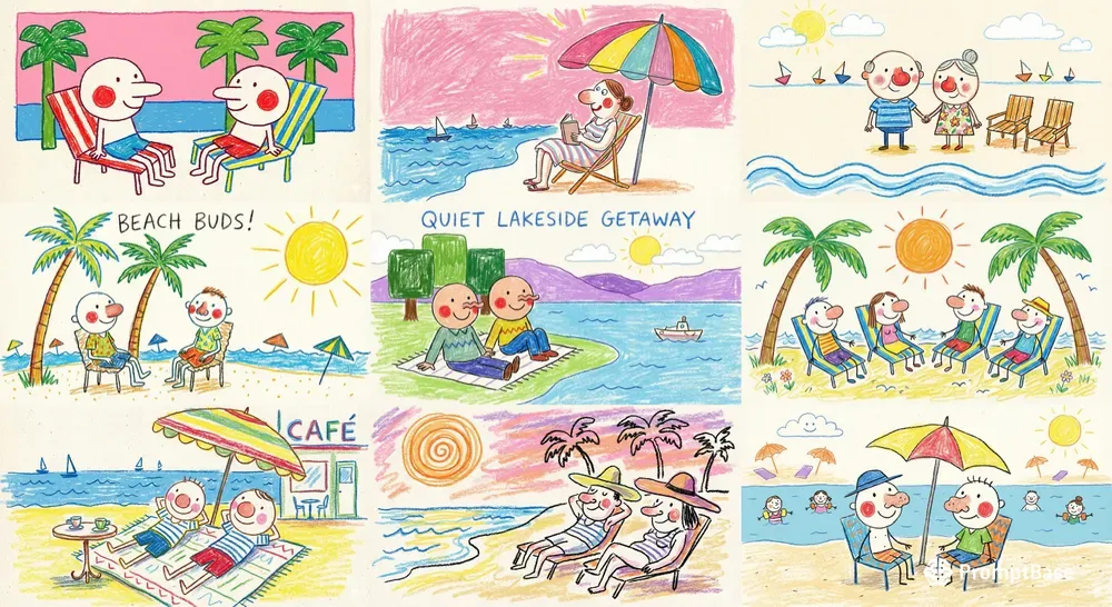 Naive Editorial Vacation Illustrations
