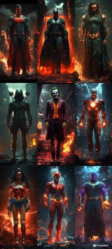 Free Dark Cinematic Hero Illustrations