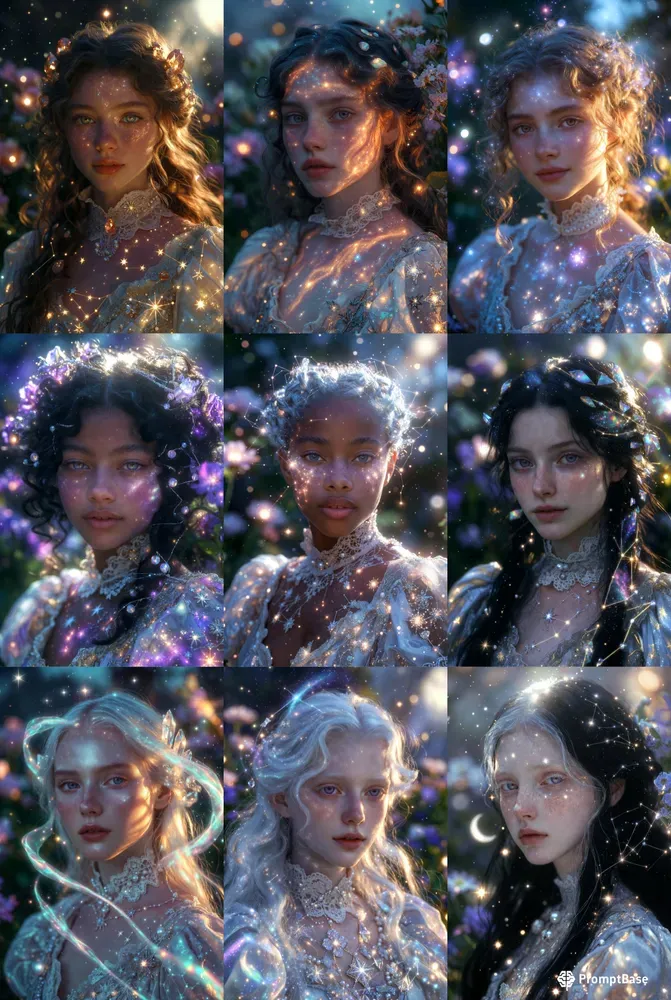 Celestial Victorian Starlight Portraits