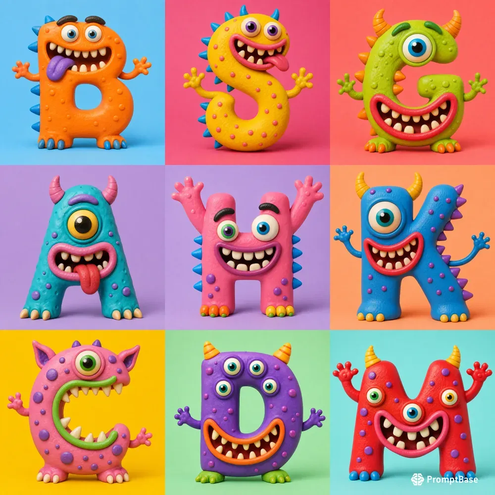 Clay Monster Letters
