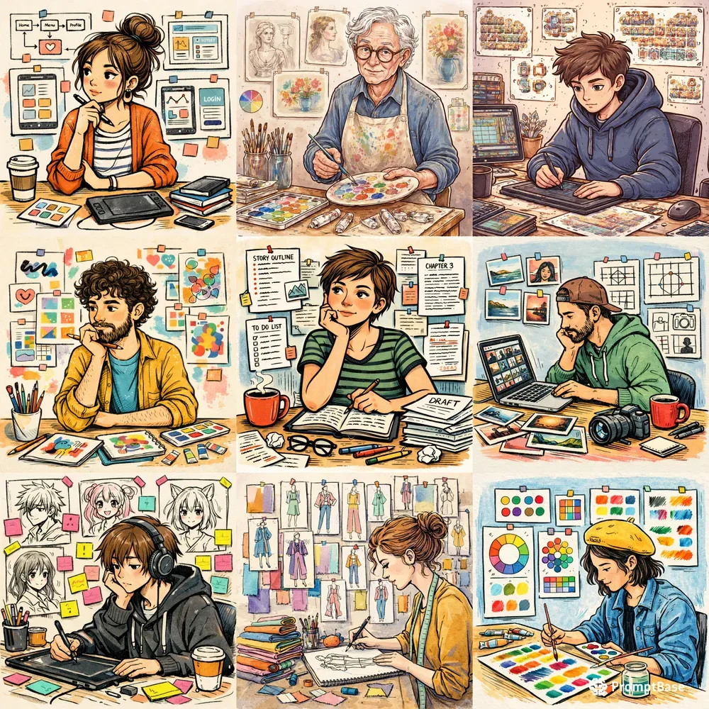 Creative Workspace Character Art