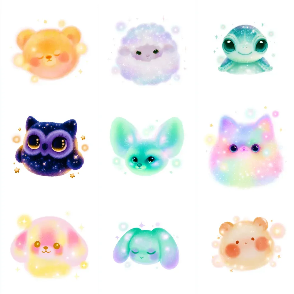 Dreamy Y2k Airbrush Animal Dolls