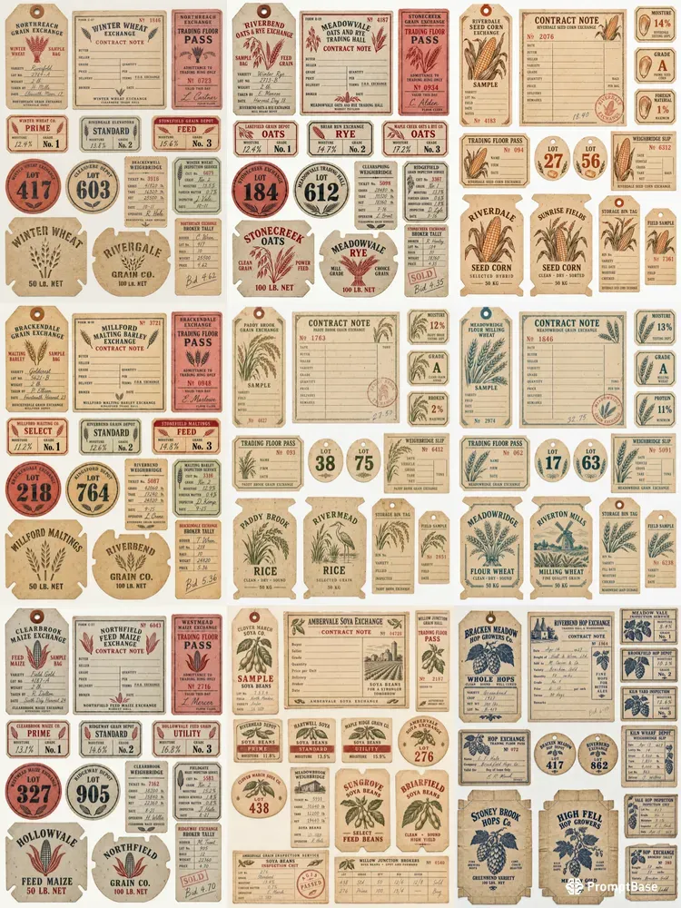 Grain Exchange Ephemera Sheets
