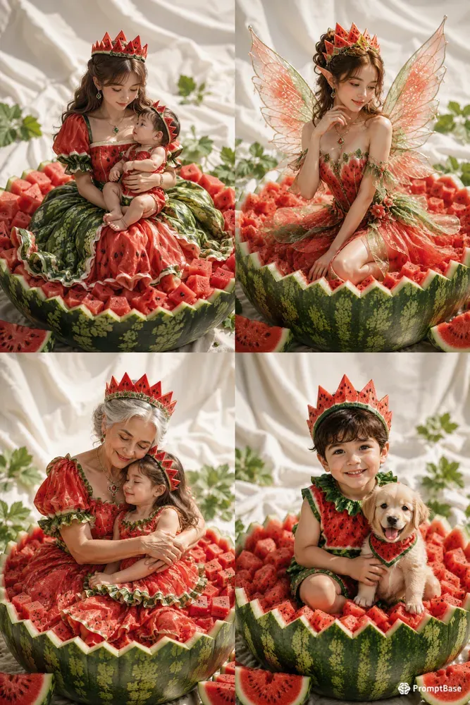 Young Princesses Holding Babies