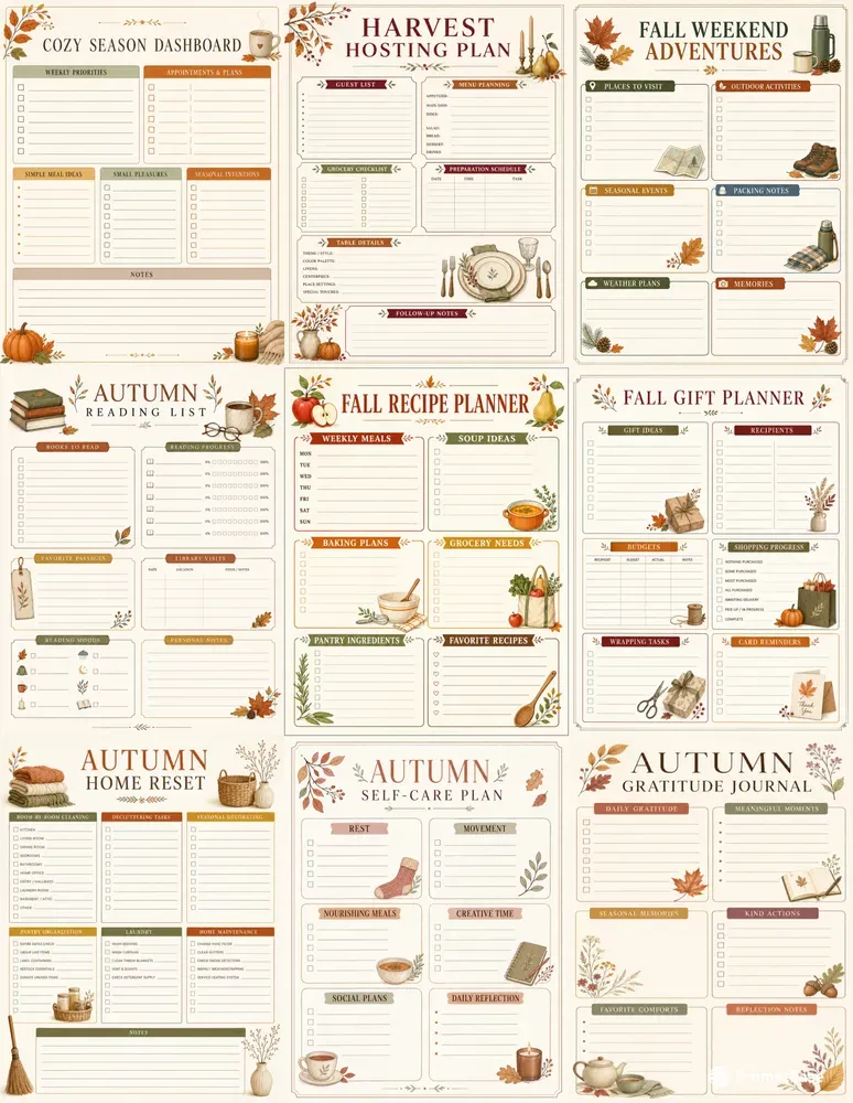 Cozy Fall Planners