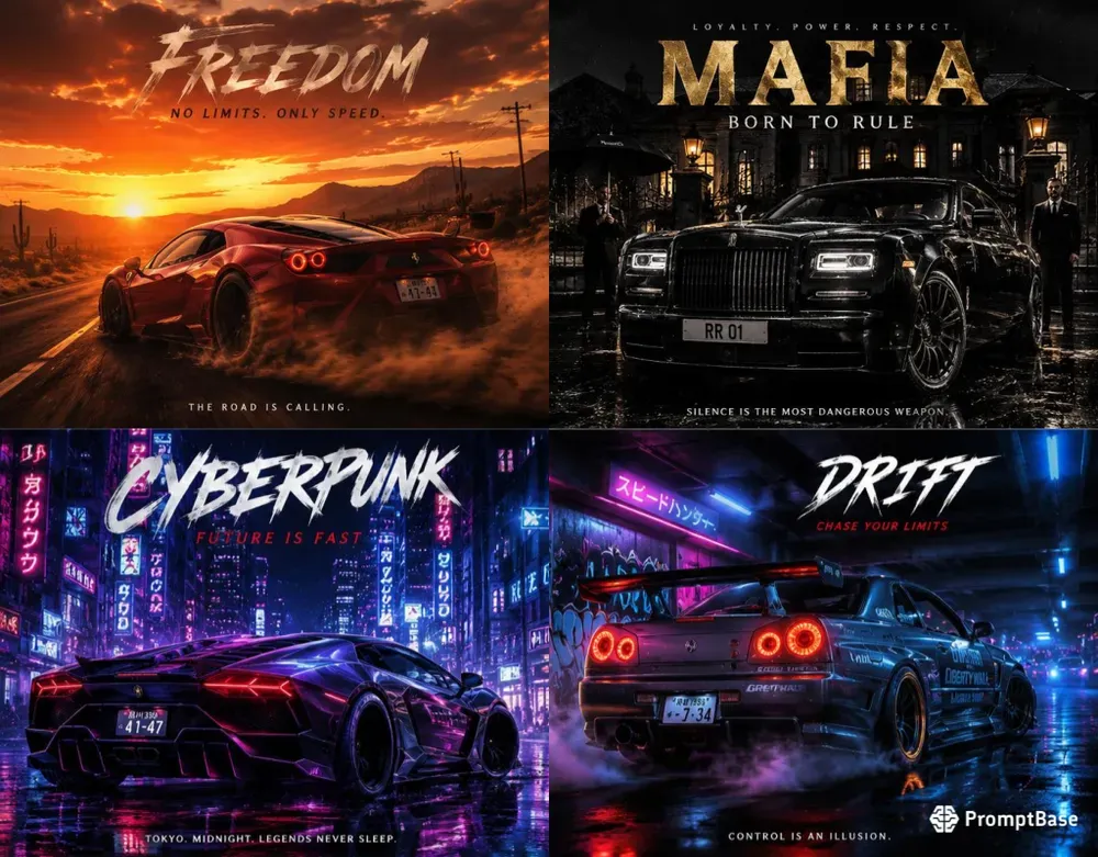 Cinematic Car Posters