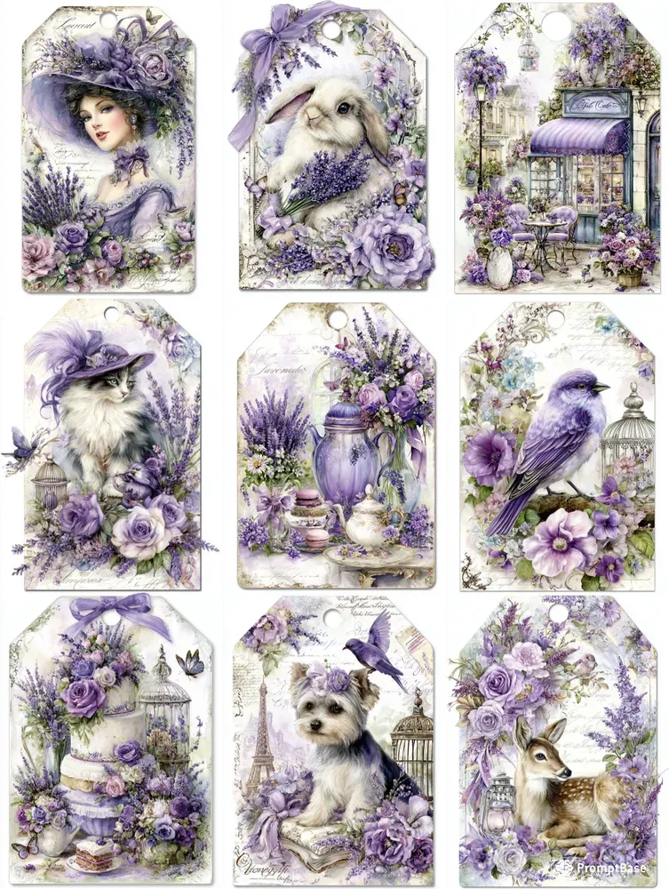 Summer Lavender Cake Product Tags