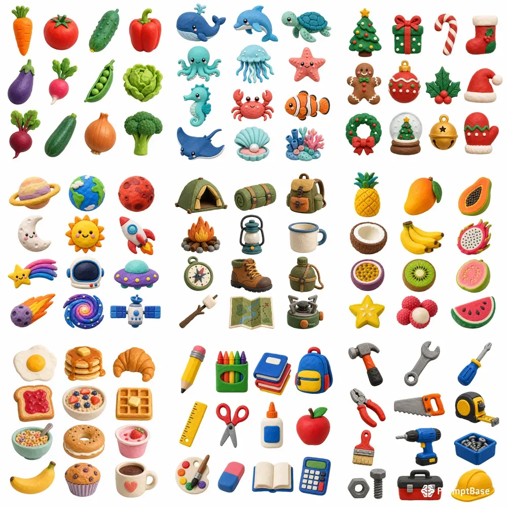 Claymation 3D Clipart Sets