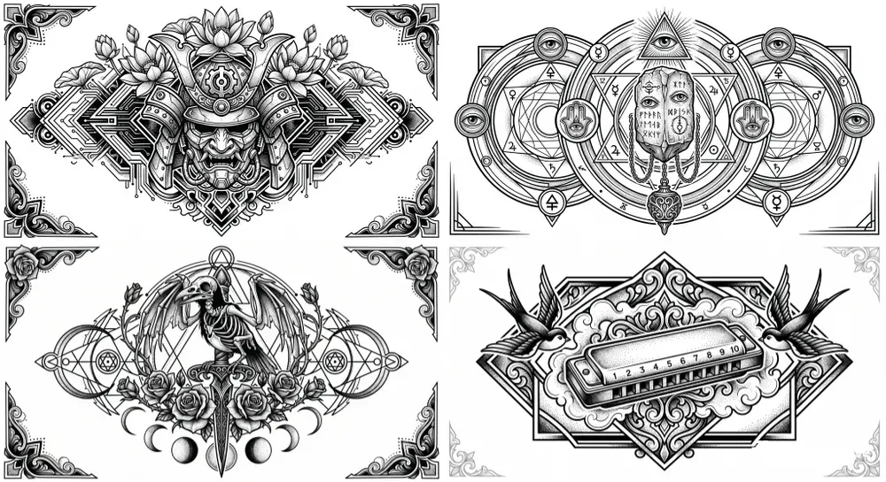 Gothic Blackwork Tattoo Art