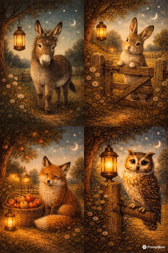 Rustic Animal Folk Art