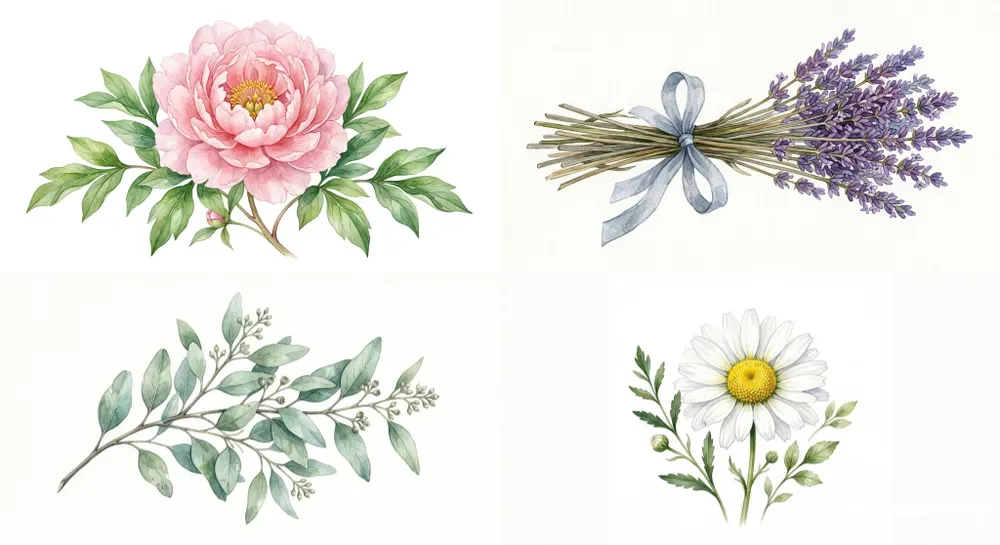 Botanical Watercolor Art Generator