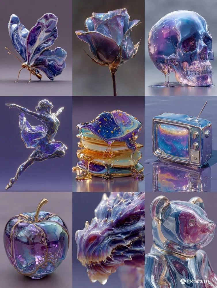 Liquid Chrome Surreal Sculptures