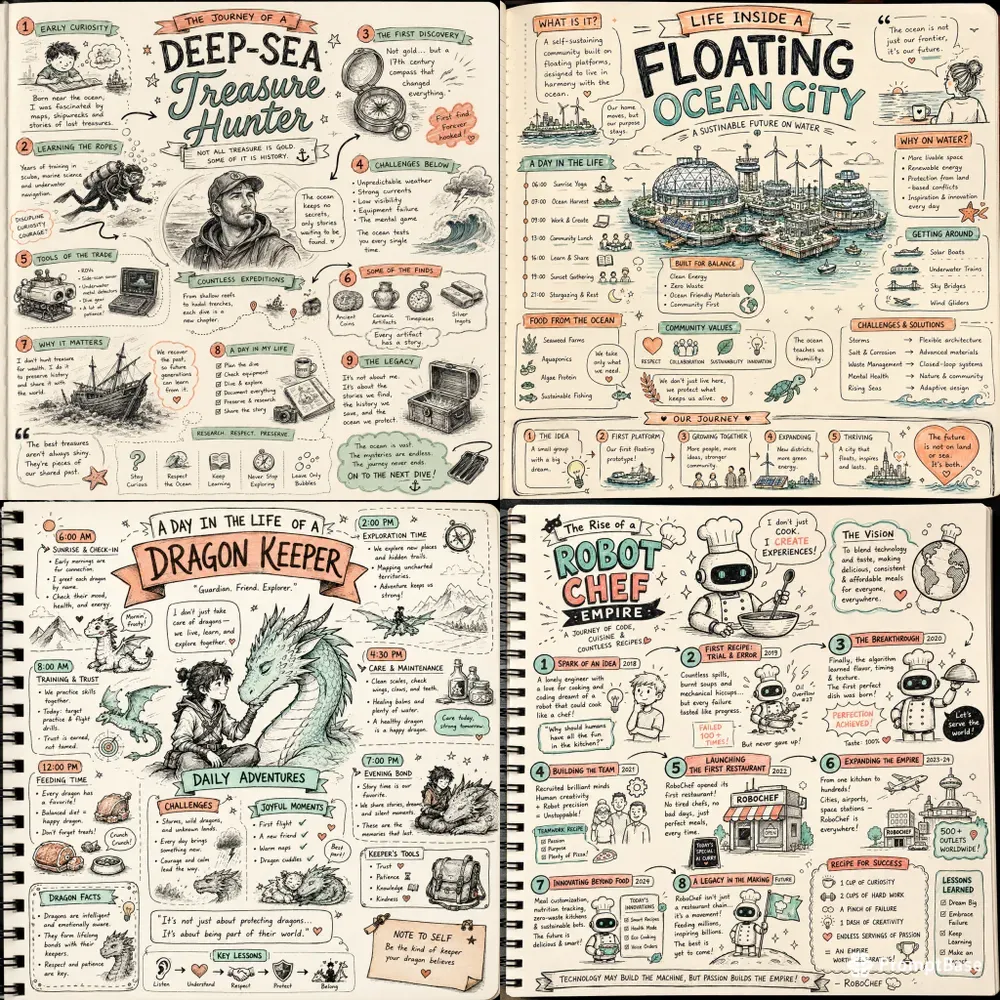 Handdrawn Visual Story Sketchnotes