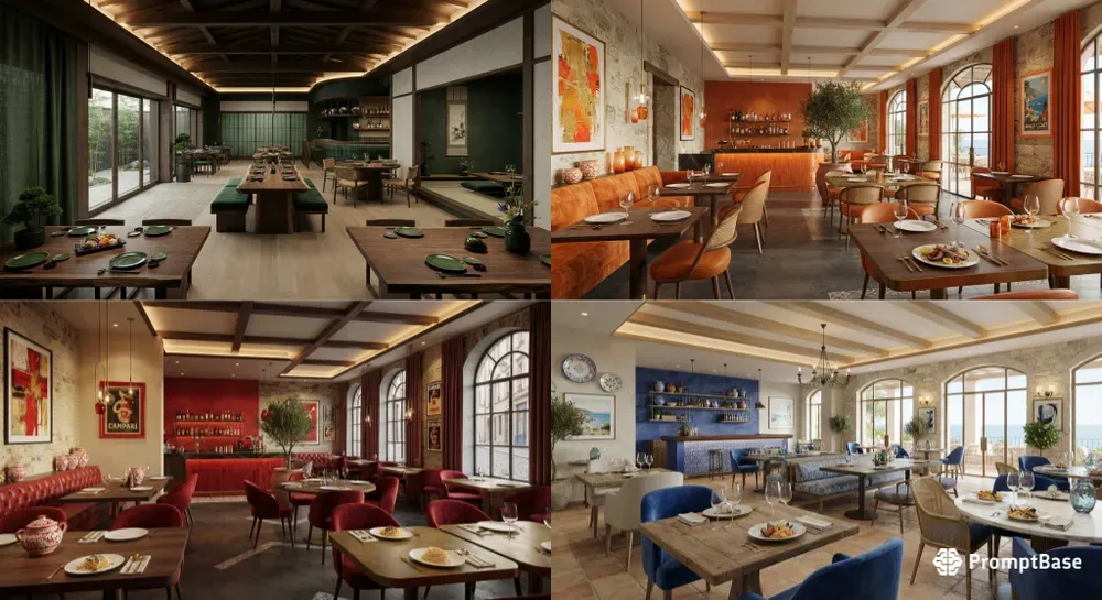 Vibrant Restaurant Interior Designers