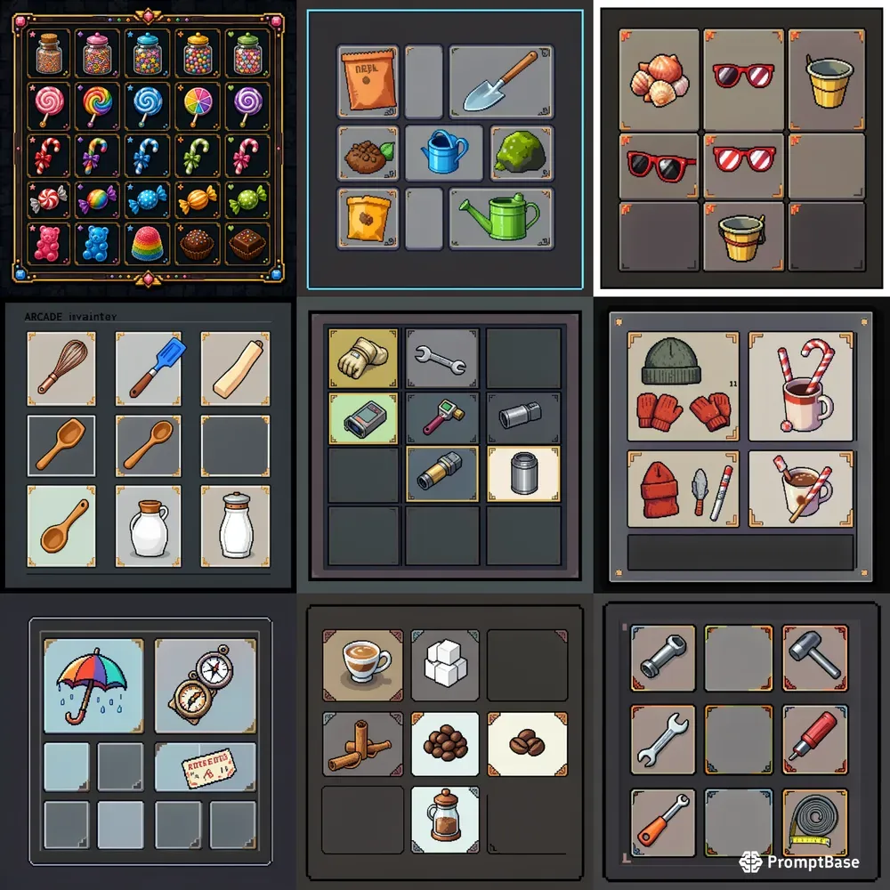 Arcade Inventory Object Sheets