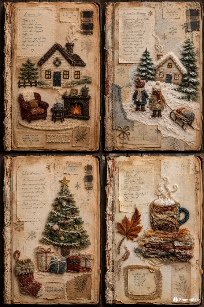 Yarn Scrap Junk Journal Page Generator