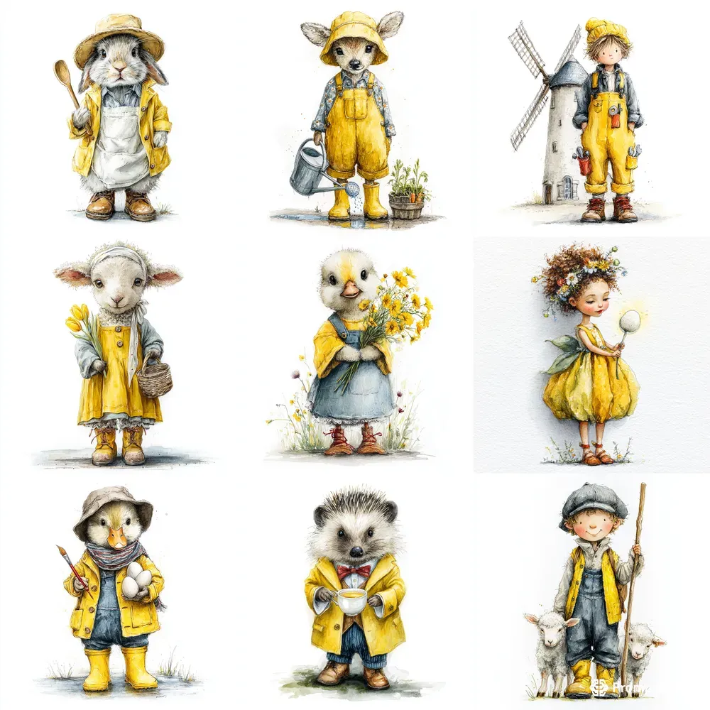 Easter Cottagecore Cute Clipart