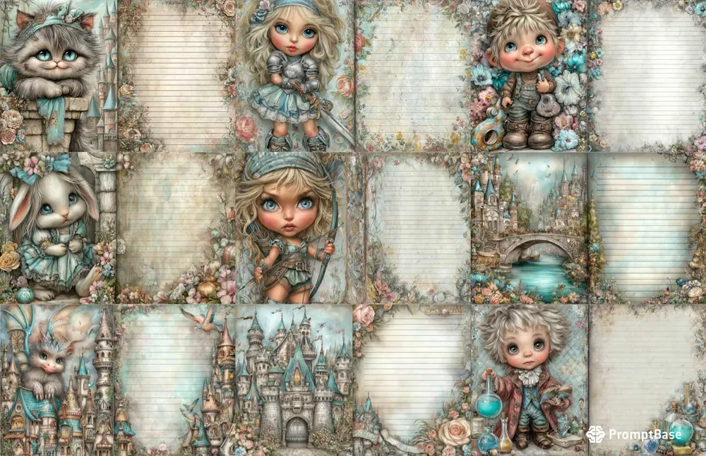 Alice In Medieval World Double Pages