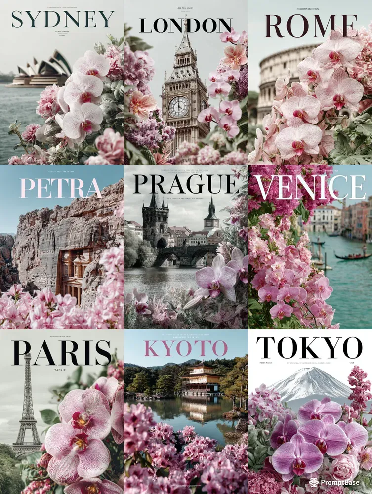 Orchid Fusion Travel Posters