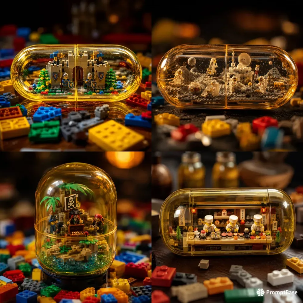 Miniature Lego Capsule Worlds