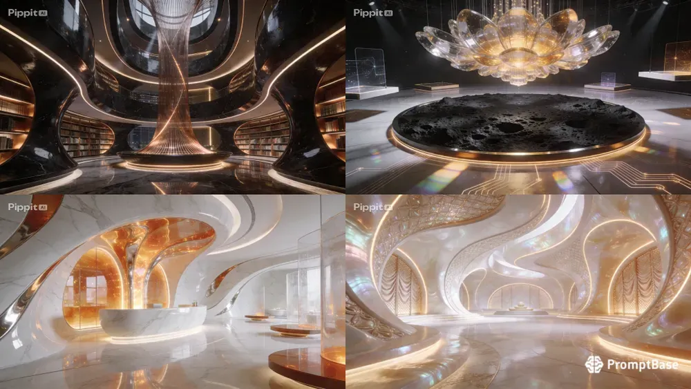 Futuristic 3D Organic Interior Designs