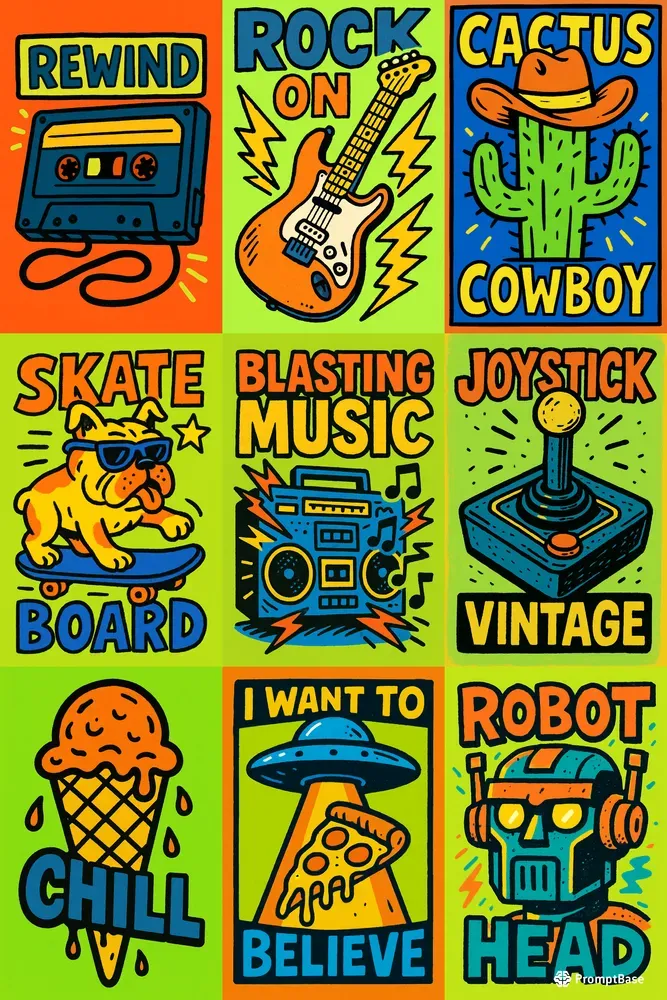 Urban Pop Doodle Posters
