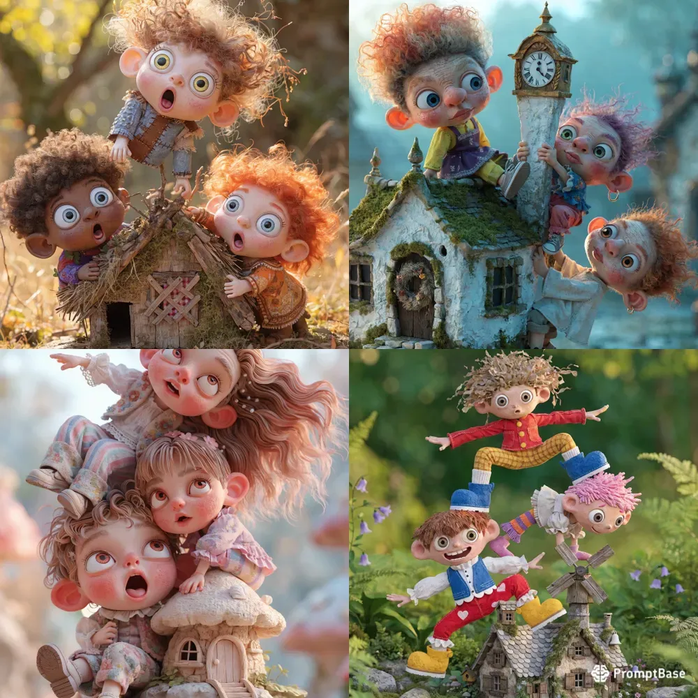 Whimsical Totem Kids Storybook Characters