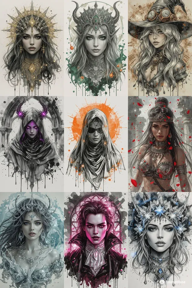 Exotic Glowing Female Portrait Art