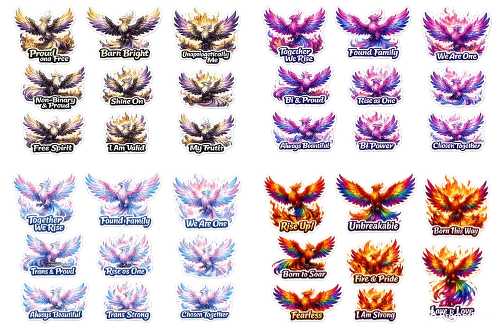 Phoenix Pride Sticker Sheets Png