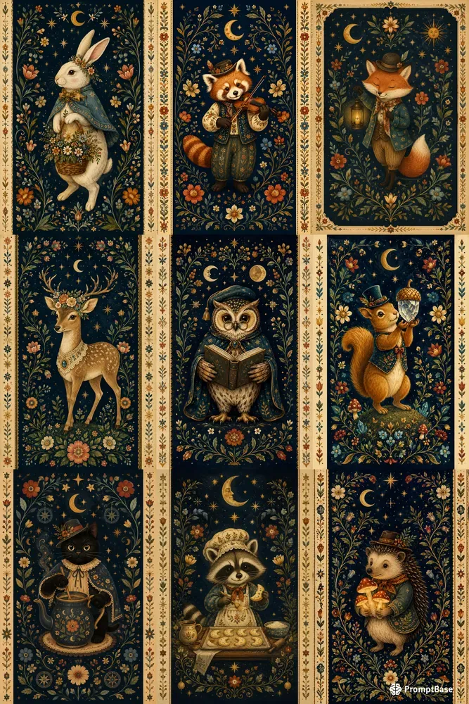 Whimsical Folk Animal Art