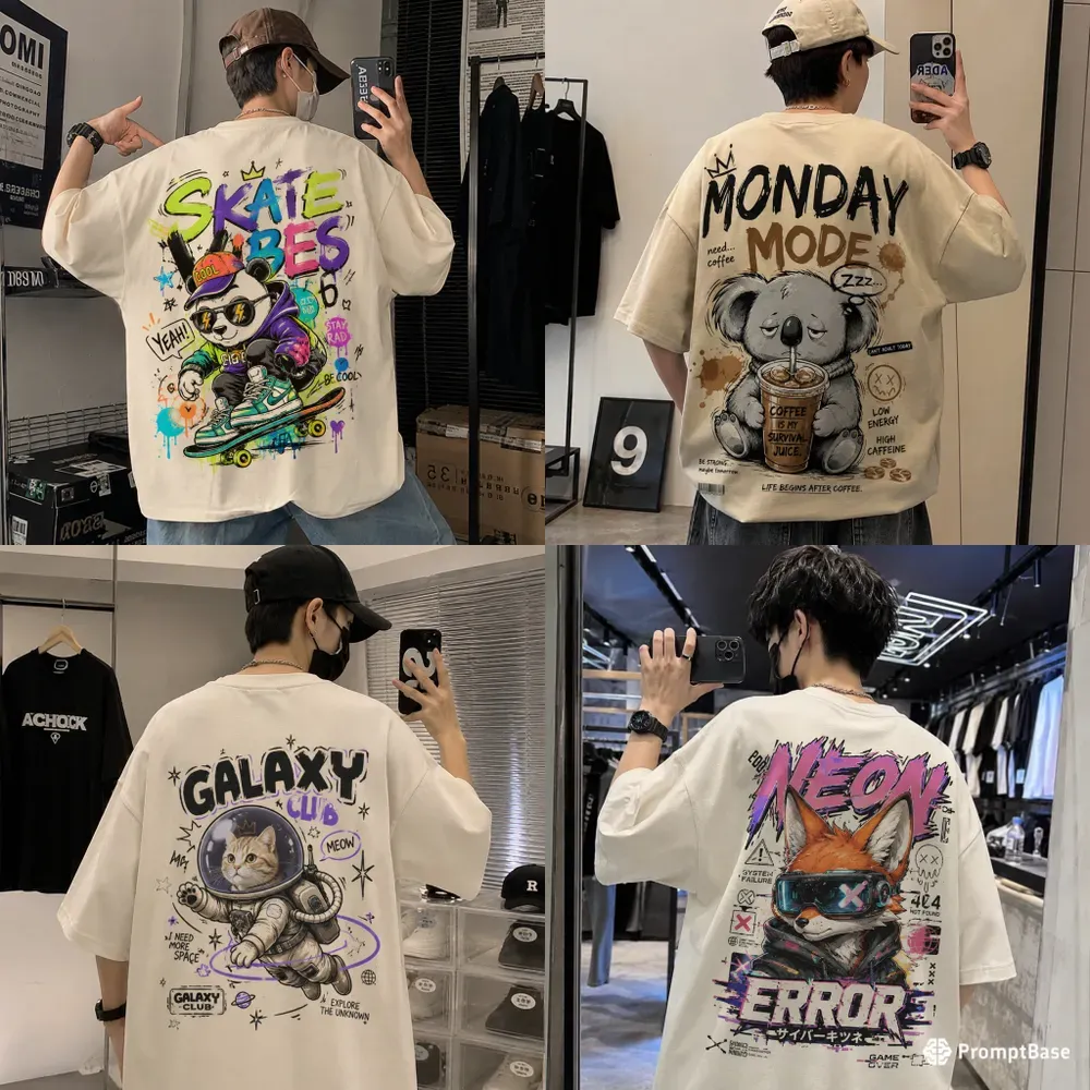 Cartoon Streetwear Tee Designs