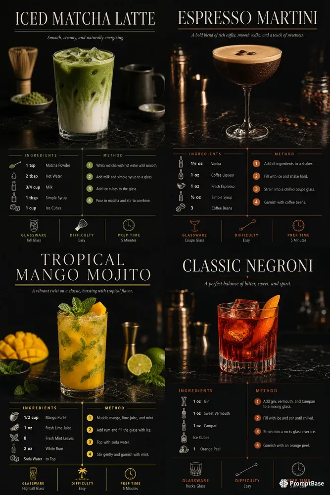 Cocktail Drink Recipe Card Generator