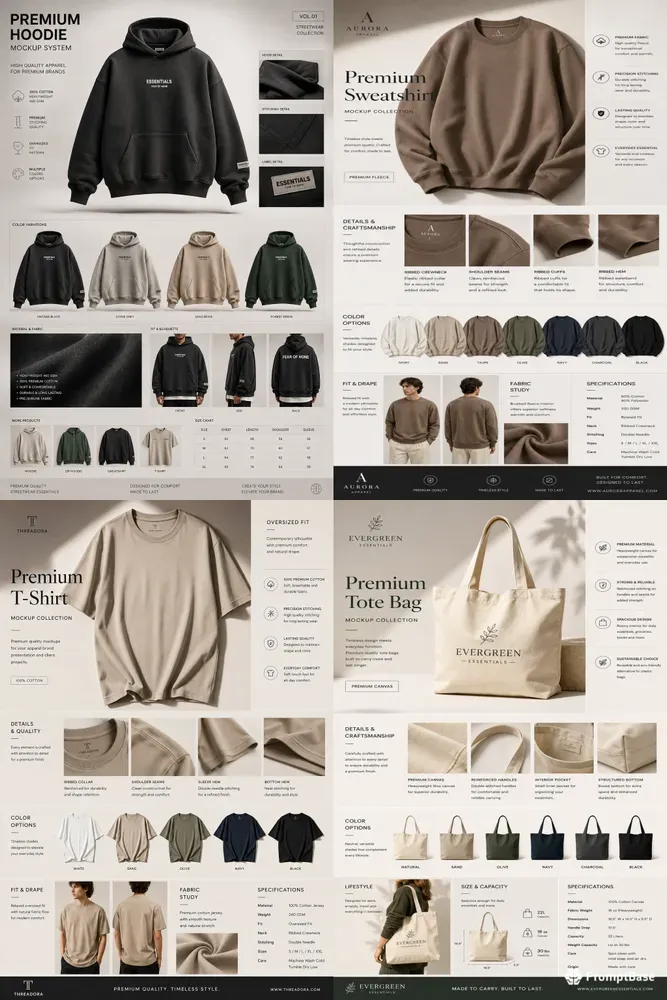 Premium Apparel Mockup Systems