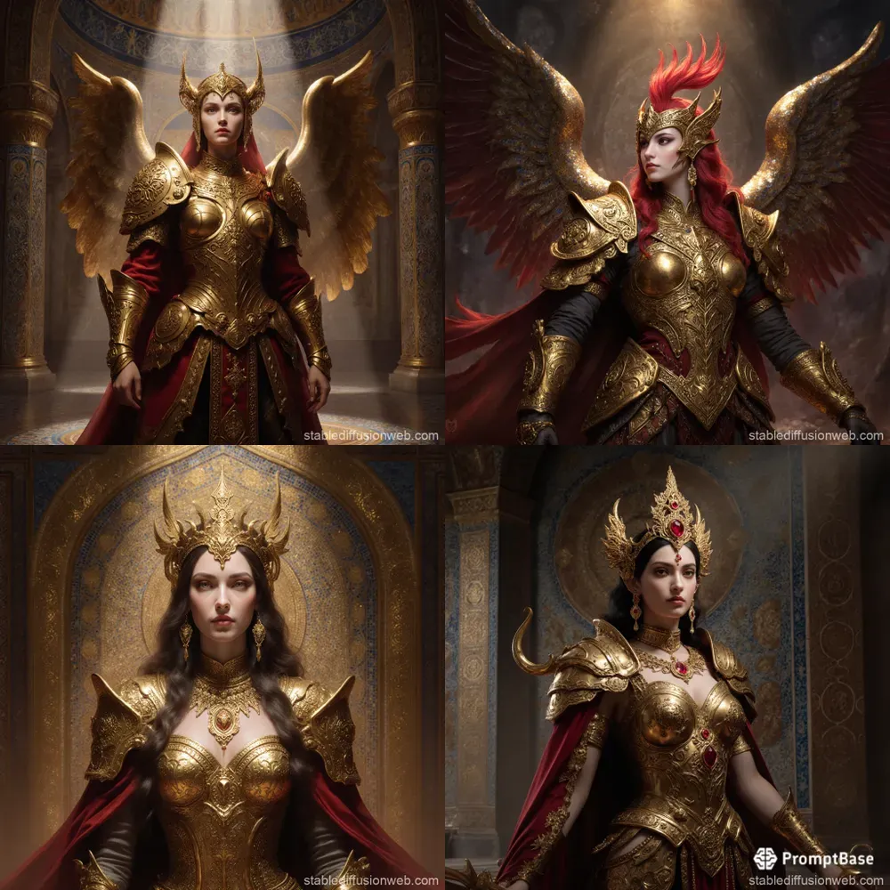 Gilded Mythic Fantasy Portraits