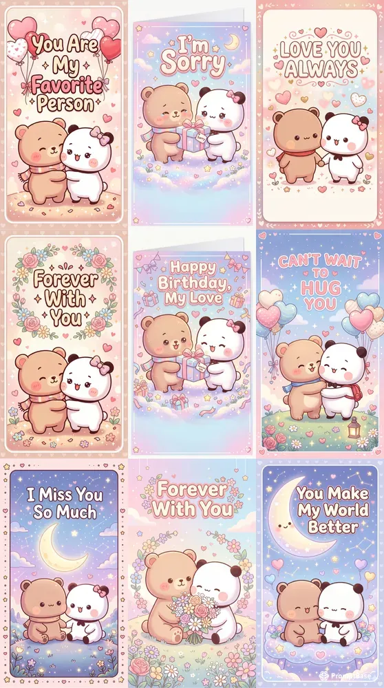 Dudu Bubu Love Greeting Cards