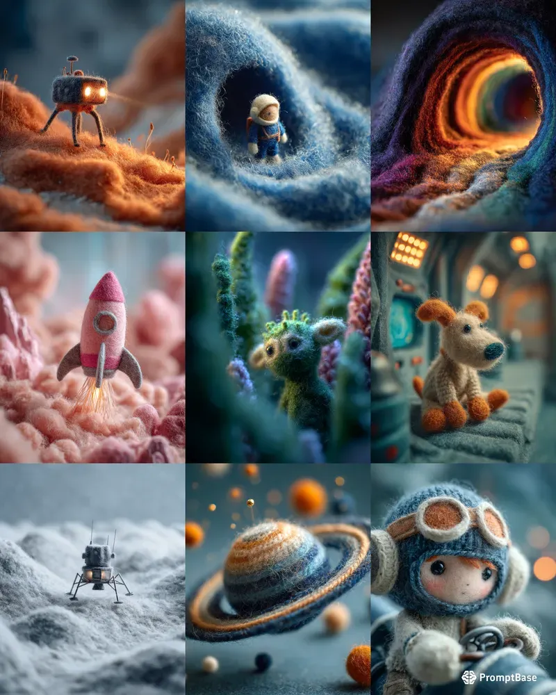 3D Needlefelted Scifi Art Generator